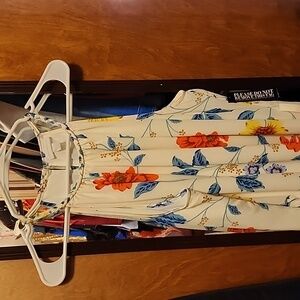 New York Company Dress Women's Medium Multicolor Maxi Halter Top Floral Slit